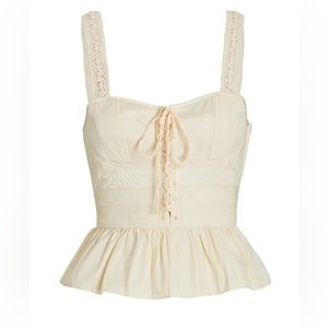 NWT Orla Corset Top in Ivory by Ulla Johnson